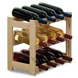 Proregal Weinregal Pinotwine HxBxT 38 x 43 x 25 cm 12 Flaschen Massives Kiefernholz Natur Unbehandelt