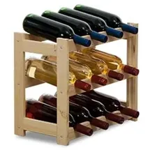 Proregal Weinregal Pinotwine HxBxT 38 x 43 x 25 cm 12 Flaschen Massives Kiefernholz Natur Unbehandelt