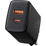 Baseus Compact USB/USB Type C Fast Charger 20W 3A Power Delivery Quick Charge 3.0 Black (CCXJ-B01)