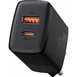 Baseus Compact USB/USB Type C Fast Charger 20W 3A Power Delivery Quick Charge 3.0 Black (CCXJ-B01)