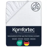 Matratzenschoner 90x200, 140x200, 160x200, oder 180x200 cm Komfortec weiß 180 cm x 200 cm x 0.5 cm
