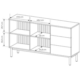 Möbel Kraft Sideboard ¦ schwarz ¦ Maße (cm): B: 149,9 H: 84,8