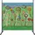 Quick Star Paravent Outdoor Wetterfest 180 x 178 cm Green Flowers | Raumteiler Stellwand Innen | Garten & Balkon Sichtschutz Blickdicht