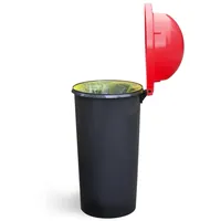 KUEFA Müllsackständer HD 60L Mülleimer Gelben Sack, inkl. Klemm-Ring, UV-beständig, Robust, 60 Liter rot
