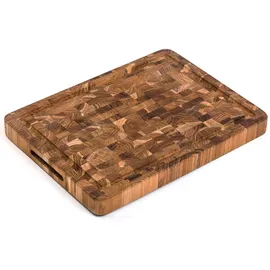 Teakhaus Hackblock Holz 1-tlg. 42 x 30,5 x 3,8 cm Braun