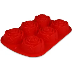 Wisefood Silikonform Rosen - rot 24,5x16x3,5cm - 1 Form