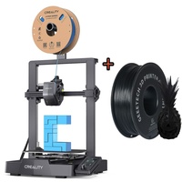 Creality Ender-3 V3 SE 3D Drucker, Mit 3,2"-Farbdisplay, 180mm/s Druck, automatische Nivellierung + 1KG Schwarz PLA-Filament
