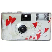 Photo Porst 1x Einwegkamera fliegende Herzen weiß MHD 12.2025 Einwegkamera