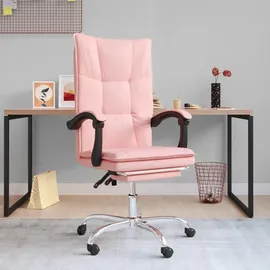 vidaXL Bürostuhl mit Liegefunktion Kunstleder Rosa