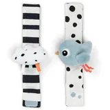 Done by Deer Rasselarmband 2er Pack - Happy clouds - Blau