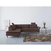 Home affaire Ecksofa Birkholm L-Form, Armlehnverstellung, auch in Easy Clean Bezug - mit Wasser zu reinigen braun