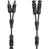 Anker SOLIX Y-Kabel für Solarpanels, 1 Paar Solarpanel-Kabel Y-Stecker, für parallele Photovoltaik-Verbindung, Solarpanel-Anschlüsse, Photovoltaikan-Schlüsse, Solarladekabel Y-Splitter