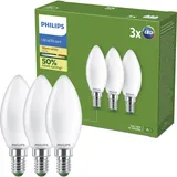 Philips LED-Birne 40W E14 warmweiß 3 St.