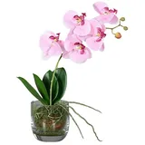 Kunstblume Orchidee  (Rosa, 42 cm)