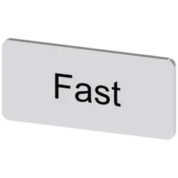 Siemens 3SU19000AC810EE0 Bezeichnungsschild 12, 5x27mm, Schild silber, Beschriftung: Fast - 10 Stück
