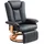 Homcom Relaxsessel Drehbar Fernsehsessel mit Liegefunktion, Fußstütze, Schwarz
