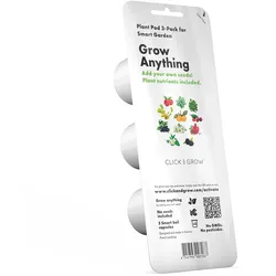 Click & grow - grow anything Pflanzenschoten (3-er Packung)