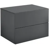 [en.casa] Wandregal, Dunkelgrau 2 Schubladen Rechteckig, 40x30x29 cm, Wohnzimmer, Regale, Wandregale