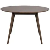 Tisch Esszimmer rund in Eiche dunkelbraun 115 cm breit