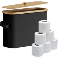 Relaxdays Toilettenpapier Aufbewahrung, 12 Rollen, HBT: 33 x 45