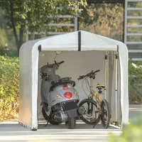 SoBuy Fahrradgarage für 2-4 Fahrräder wetterfest Silber