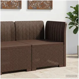 vidaXL 1-Sitzer Garten-Sofa Rattan-Look 0 x 0 x 0 cm Braun