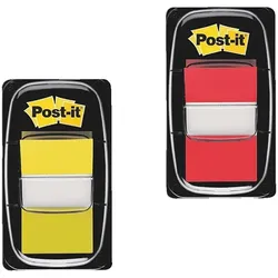Post-it Index 2x Haftstreifen »Index« 43,2 x 25,4 mm, gelb/rot gelb, 4.32x2.54 cm