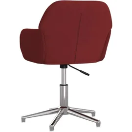 vidaXL Bürostuhl Drehbar Weinrot Stoff