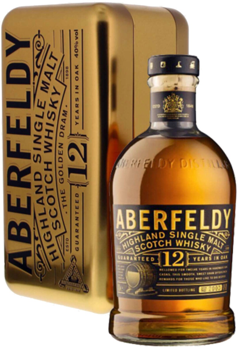 Aberfeldy 12 Jahre - Goldbarren Geschenkbox - Single Malt Scotch...