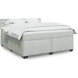 vidaXL Boxspringbett 180 x 200 cm Hellgrau
