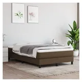 vidaXL Boxspringbett 120 x 200 cm Dunkelbraun