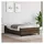 vidaXL Boxspringbett 120 x 200 cm Dunkelbraun