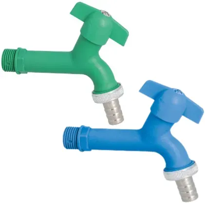 Auslaufhahn DN15 (1/2") GRÜN und BLAU, Polyamid, mit Messingoberteil (Auslaufhahn DN15 (1/2") GRÜN und BLAU, Polyamid, mit Messingoberteil: Auslaufhahn DN15 (1/2") GRÜN)