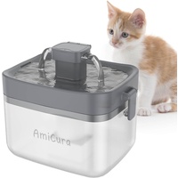 Amicura Trinkbrunnen für Katze 1.5L Automatische wasserbrunnen, USB Aschluss & 20dB Ultra-Leise Katzen Trinkbrunnen mit Mini Wassertank für Katzen & Hunde