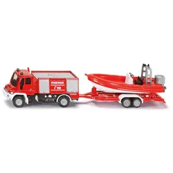 Unimog Feuerwehr mit Boot