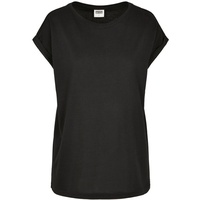 URBAN CLASSICS Ladies Organic Extended Shoulder Tee T-Shirt, Schwarz