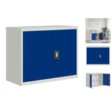 vidaXL Aktenschrank Hellgrau und Blau 90x40x70 cm Stahl