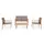 YES EVERYDAY Kallen Garten-Lounge-Set 4-tlg. natur/beige