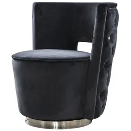 KAWOLA Cocktailsessel SENSO Velvet 70 x 80 x 70 cm Schwarz