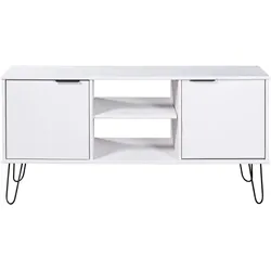 vidaXL TV-Schrank York Range Weiß Massivholz Kiefer