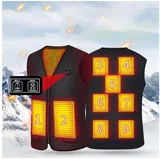 trends for living Funktionsweste Beheizbare Weste 9 Heizzonen 3 Einstellbare Wärmestufe Beheizte Weste Wasserdicht, warm, abriebfest, winddicht 2XL