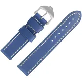 Victorinox Uhrenarmband 18mm Leder Blau Glatt - 001393