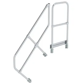 MUNK zweiter Handlauf für Treppe mit Plattform 45° 4 Stufen