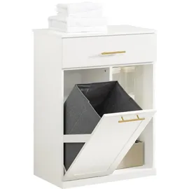 SoBuy Badezimmerschrank 66 x 37 x 95 cm Weiß MDF