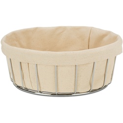 Brotkorb Miri Metall silber glänzend 10,0cm 26,5cmØ