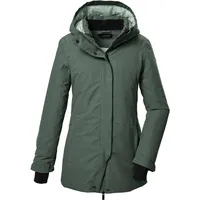 KILLTEC Damen Kow 93 Wmn Pkr Funktionsparka/Parka Mit Kapuze, Grün/grau, 38 EU