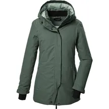 KILLTEC Damen Kow 93 Wmn Pkr Funktionsparka/Parka Mit Kapuze, Grün/grau, 38 EU