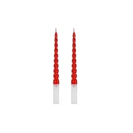 Partydeco Spitzkerze 25 cm 2 St. rot weiß