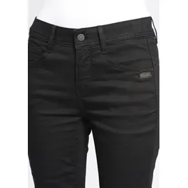 Gang 5-Pocket-Jeans GANG "94AMELIE" Gr. 30, N-Gr, schwarz (black) Damen Jeans aus Sweatdenim mit schrägen tief sitzenden Gesäßtaschen Bestseller