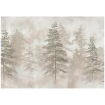 WallArena Fototapete Wald in Beige - Gr.: 300 x 210 cm